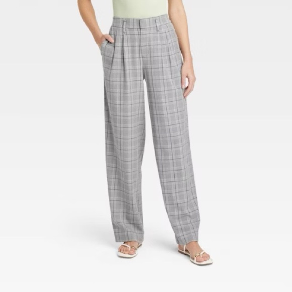 Women's High-Rise Straight Trousers - A New Day™